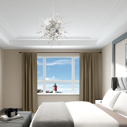 Circulo 6 Light 30" Wide Sputnik Chandelier