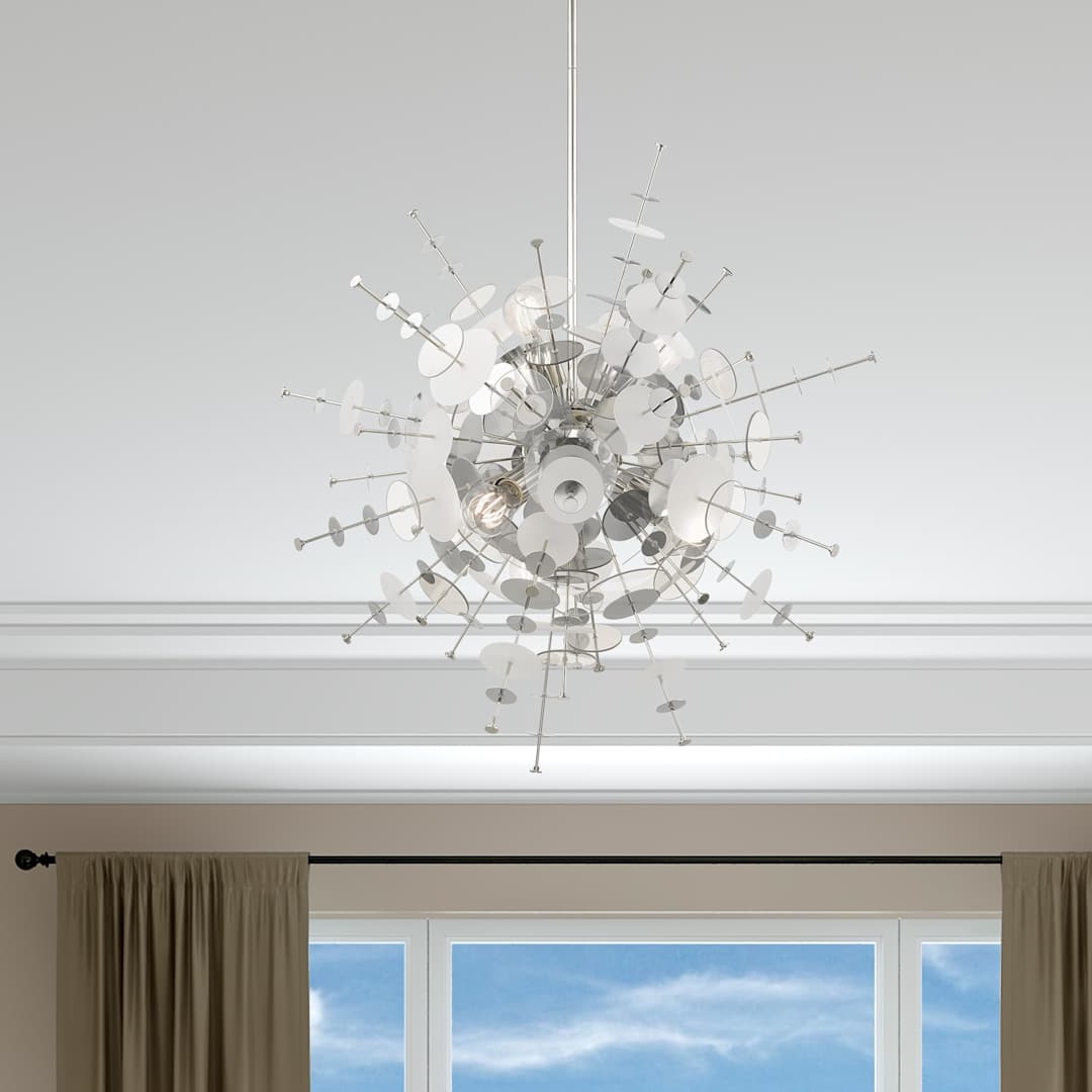 Circulo 6 Light 30" Wide Sputnik Chandelier