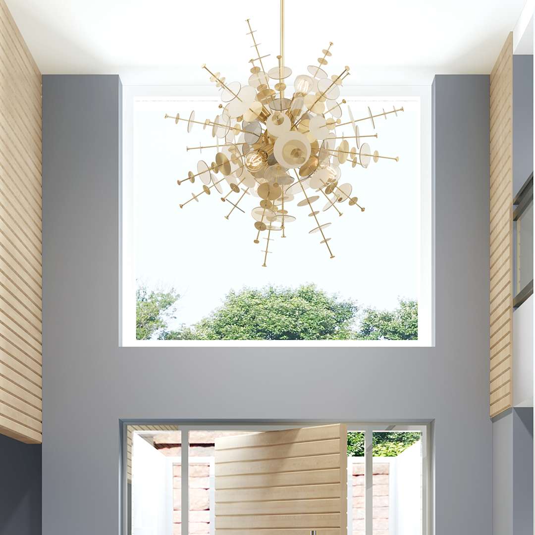 Circulo 6 Light 30" Wide Sputnik Chandelier