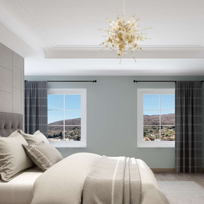 Circulo 6 Light 30" Wide Sputnik Chandelier