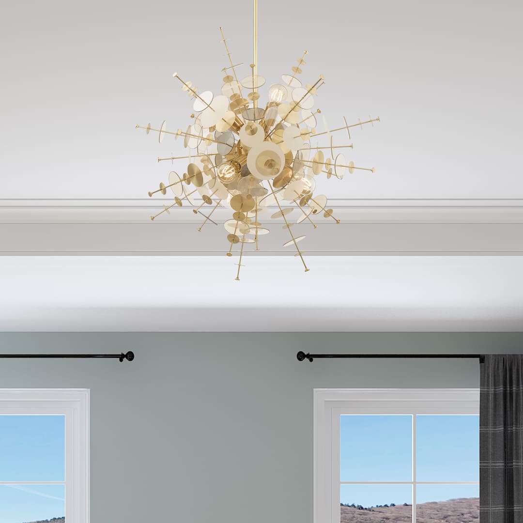 Circulo 6 Light 30" Wide Sputnik Chandelier