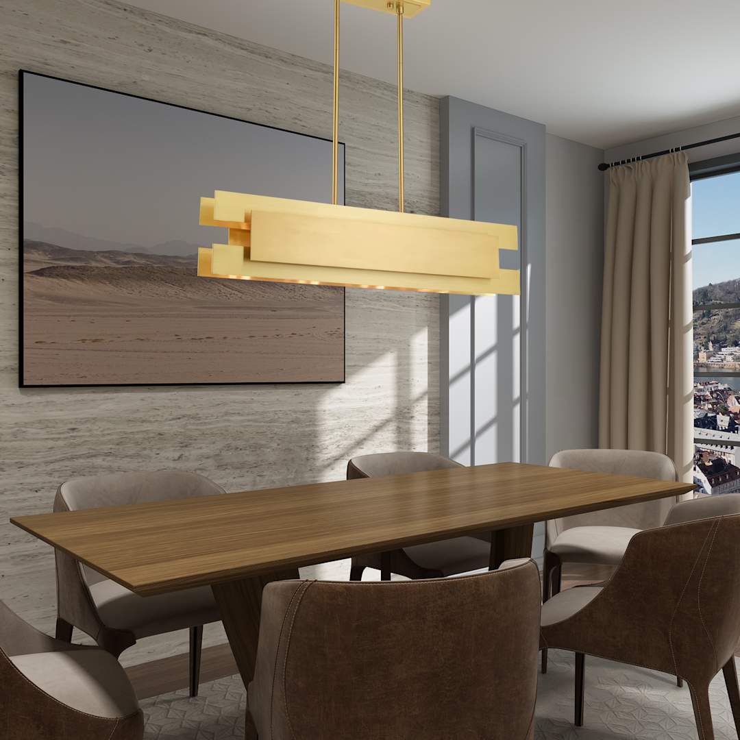 Varick 4 Light 36" Wide Linear Chandelier