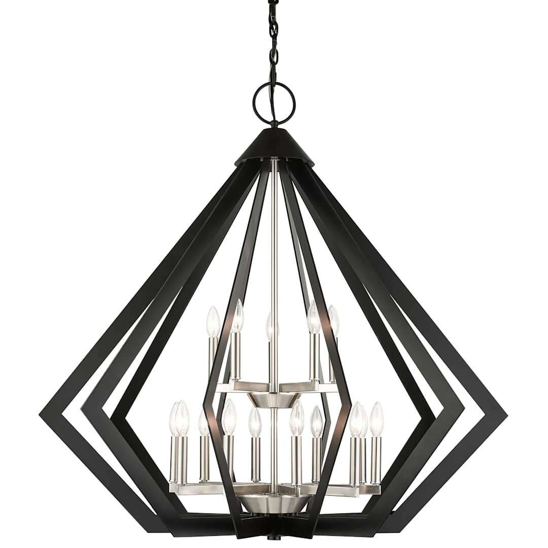 Prism 15 Light 42" Wide Taper Candle Chandelier