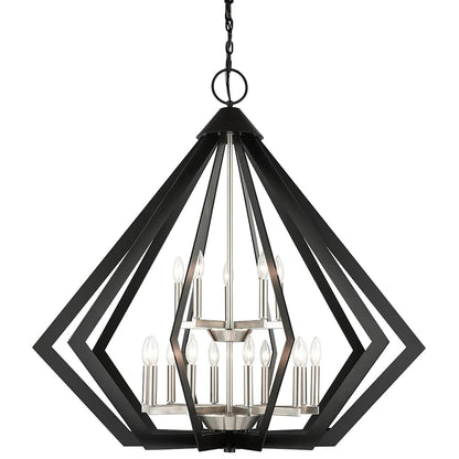 Prism 15 Light 42" Wide Taper Candle Chandelier