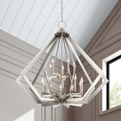 Prism 15 Light 42" Wide Taper Candle Chandelier