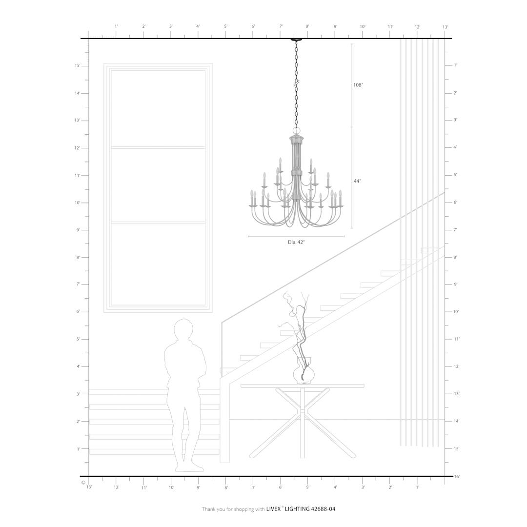 Estate 21 Light 42" Wide Taper Candle Style Chandelier