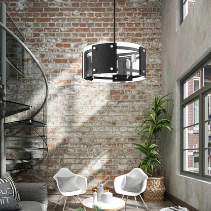 Barcelona 7 Light 8" Wide Drum Chandelier