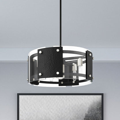 Barcelona 7 Light 8" Wide Drum Chandelier