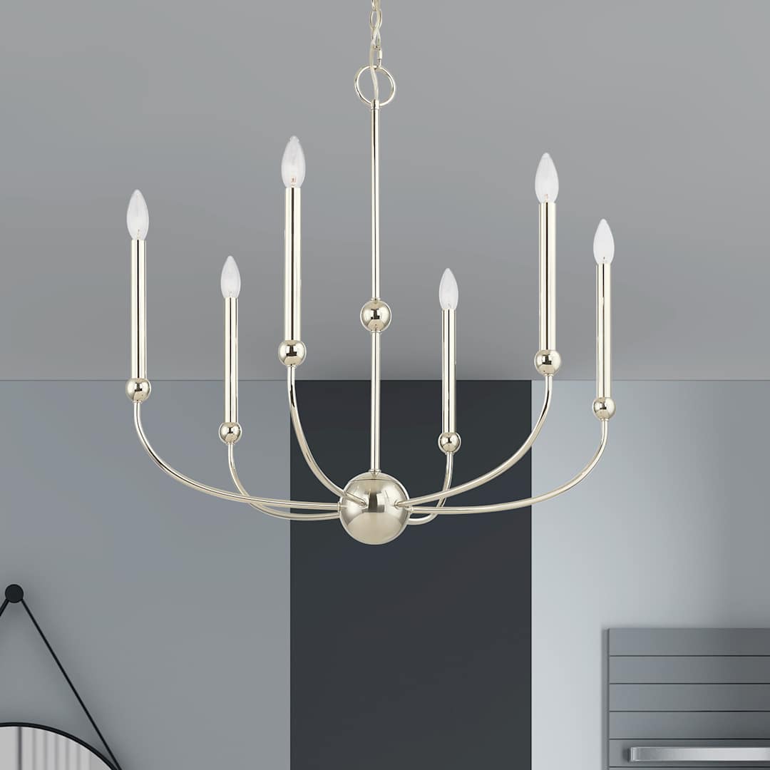 Cortlandt 6 Light 28" Wide Candle Style Chandelier