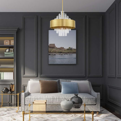 Orenburg 8 Light 21" Wide Crystal Drum Chandelier