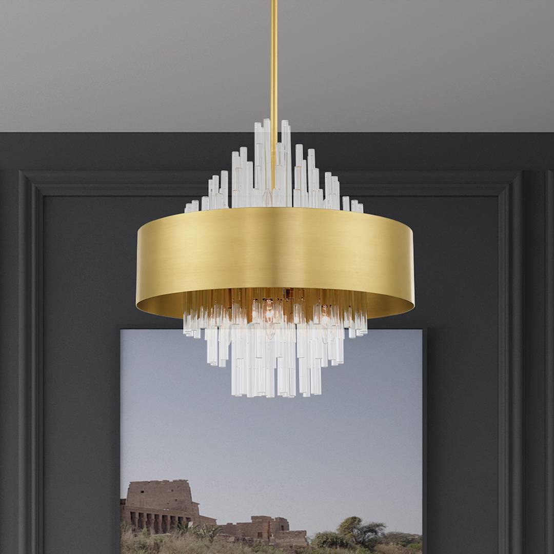 Orenburg 8 Light 21" Wide Crystal Drum Chandelier