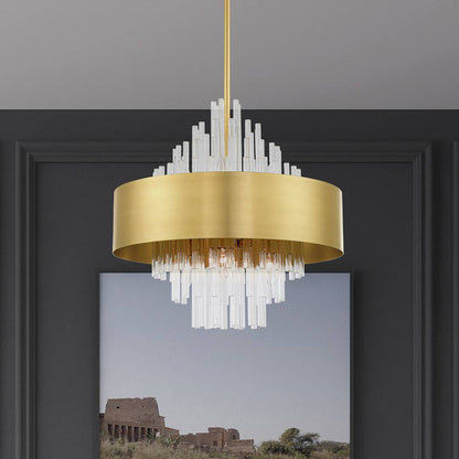 Orenburg 8 Light 21" Wide Crystal Drum Chandelier