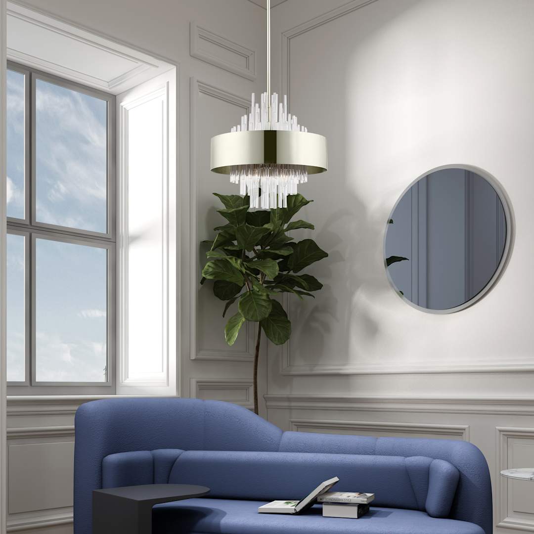 Orenburg 8 Light 21" Wide Crystal Drum Chandelier