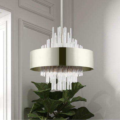 Orenburg 8 Light 21" Wide Crystal Drum Chandelier