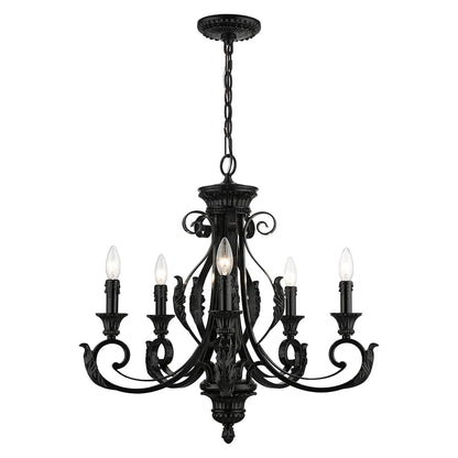 Valencia 5 Light 25" Wide Taper Candle Style Chandelier