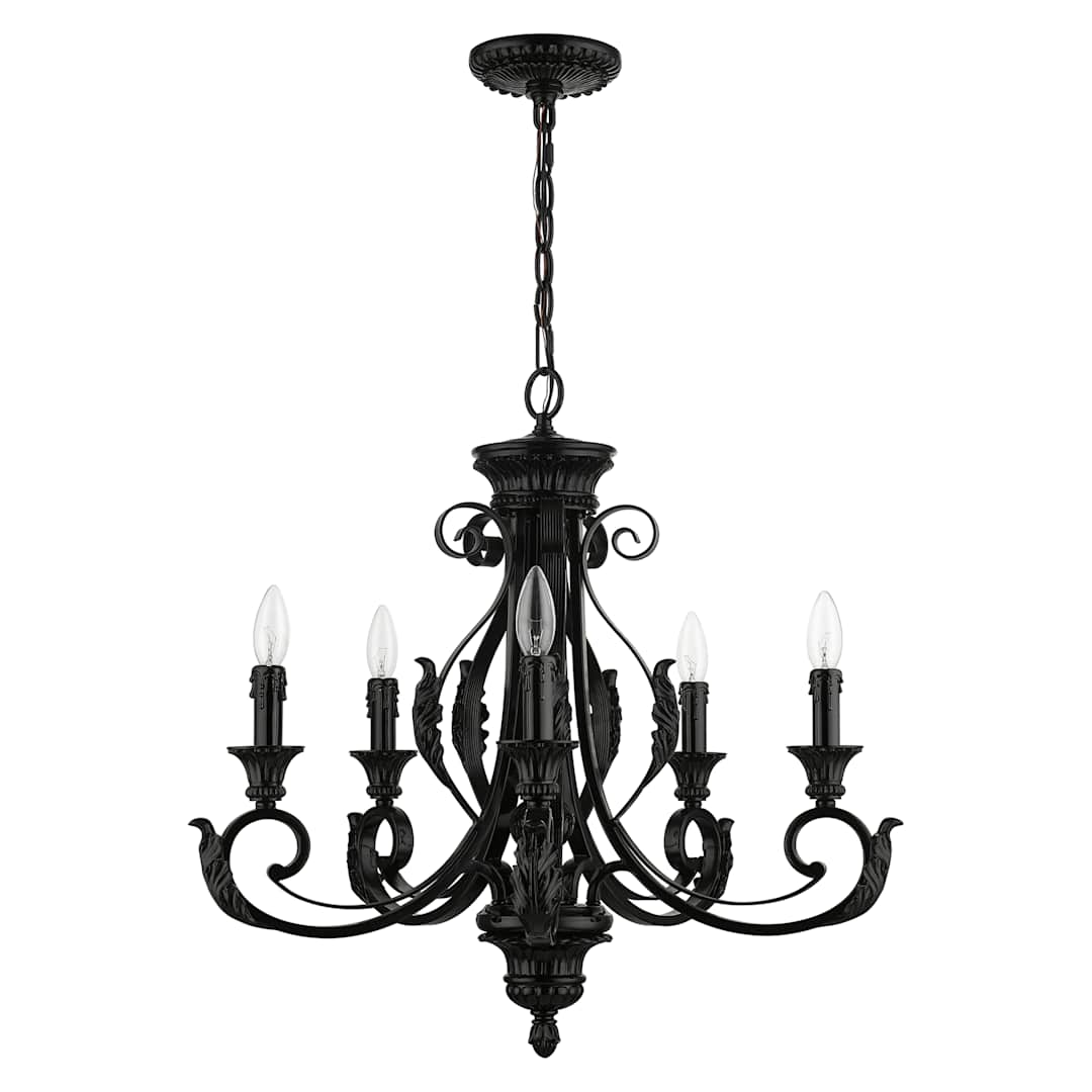 Valencia 5 Light 25" Wide Taper Candle Style Chandelier
