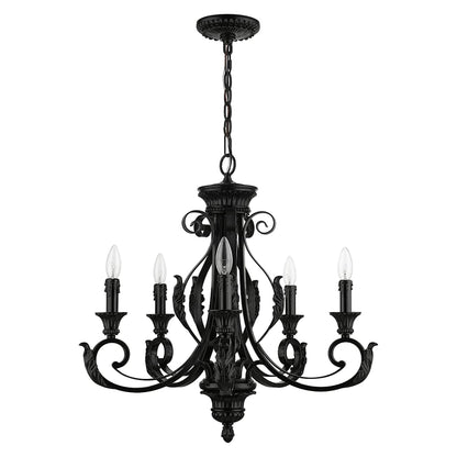 Valencia 5 Light 25" Wide Taper Candle Style Chandelier