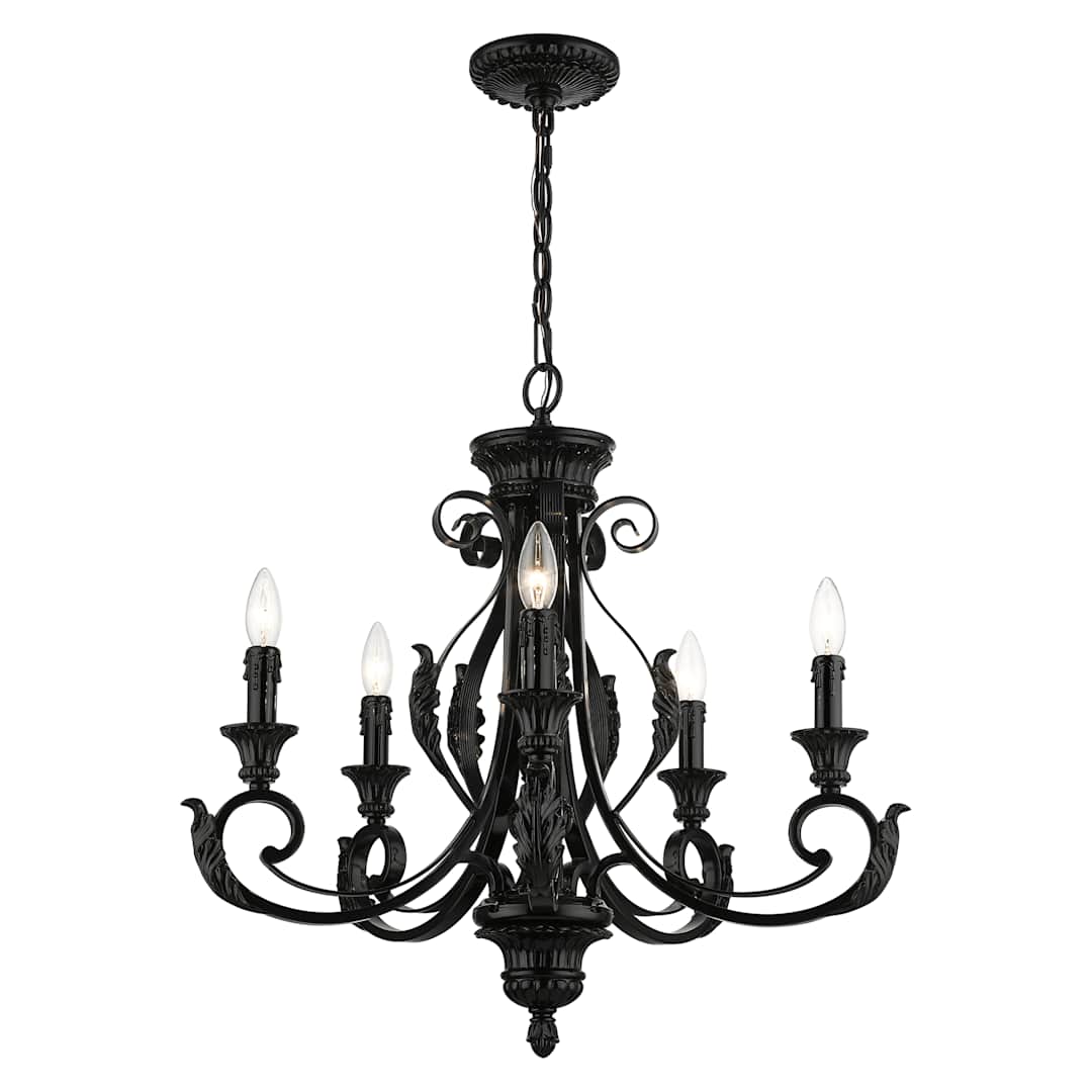 Valencia 5 Light 25" Wide Taper Candle Style Chandelier