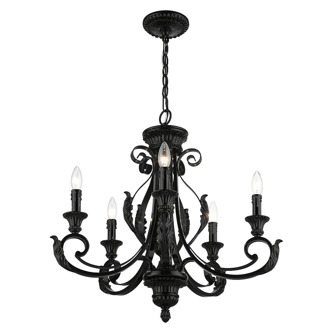 Valencia 5 Light 25" Wide Taper Candle Style Chandelier