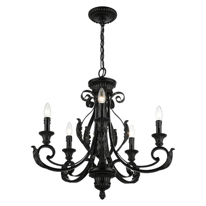 Valencia 5 Light 25" Wide Taper Candle Style Chandelier