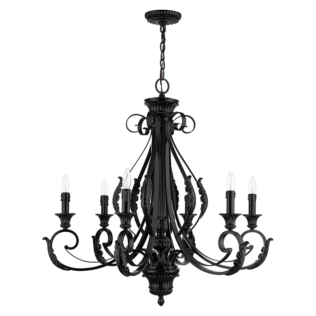 Valencia 6 Light 35" Wide Taper Candle Style Chandelier