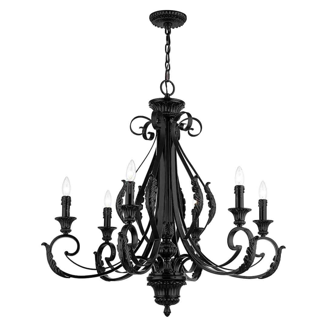 Valencia 6 Light 35" Wide Taper Candle Style Chandelier