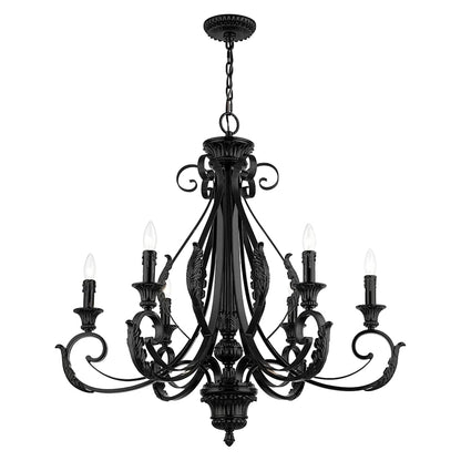 Valencia 6 Light 35" Wide Taper Candle Style Chandelier