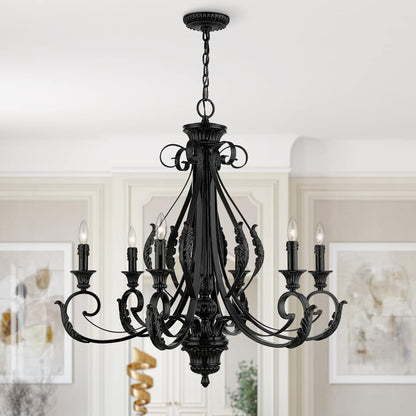 Valencia 6 Light 35" Wide Taper Candle Style Chandelier