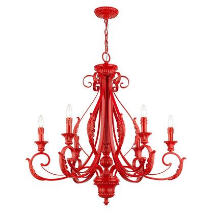 Valencia 6 Light 35" Wide Taper Candle Style Chandelier
