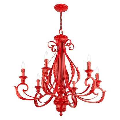 Valencia 6 Light 35" Wide Taper Candle Style Chandelier