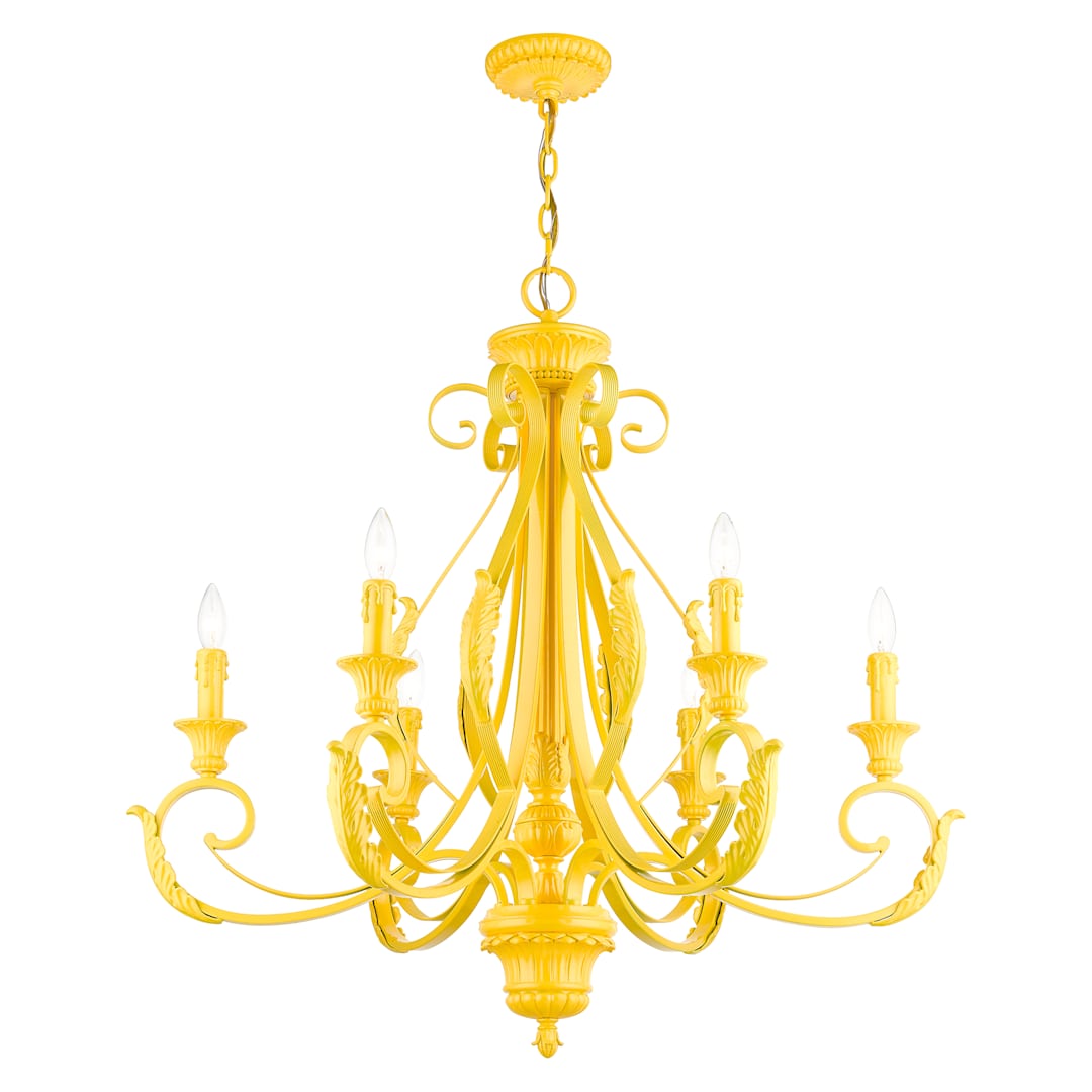 Valencia 6 Light 35" Wide Taper Candle Style Chandelier