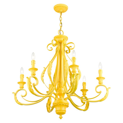 Valencia 6 Light 35" Wide Taper Candle Style Chandelier