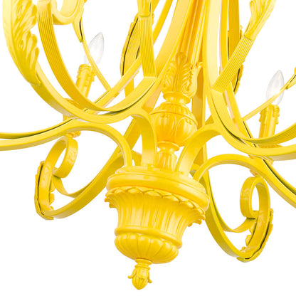 Valencia 6 Light 35" Wide Taper Candle Style Chandelier