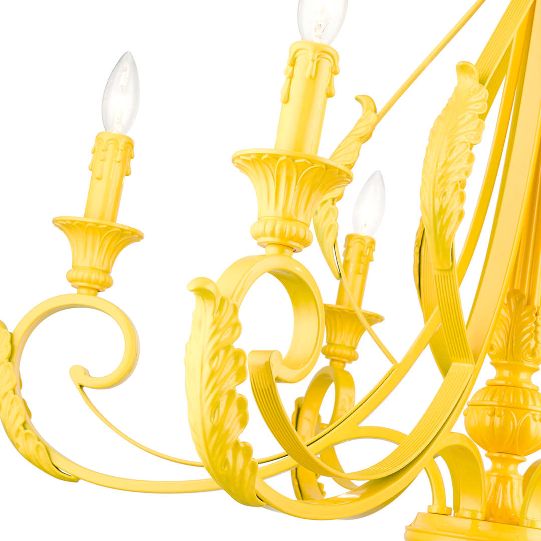 Valencia 6 Light 35" Wide Taper Candle Style Chandelier