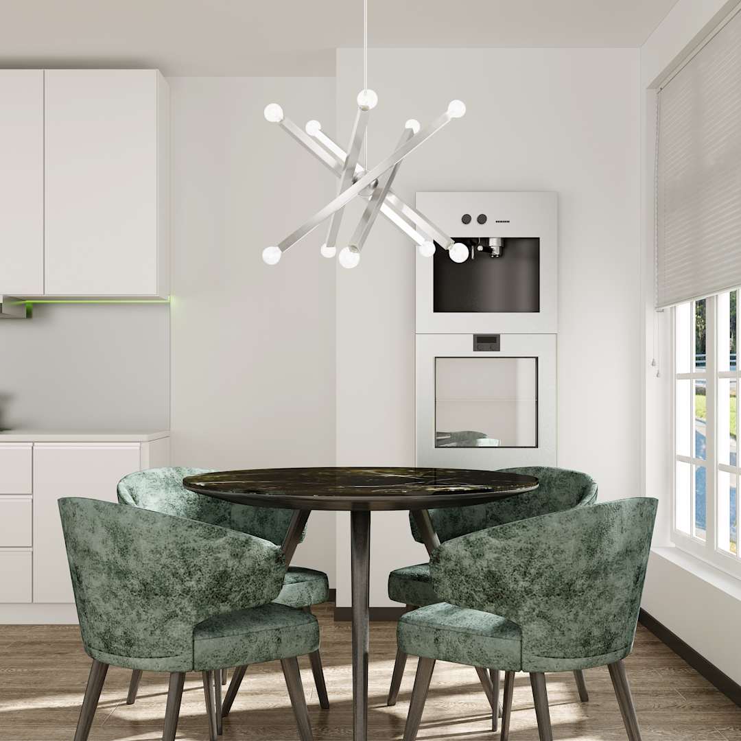 Solna 10 Light 34" Wide Abstract Sputnik Chandelier