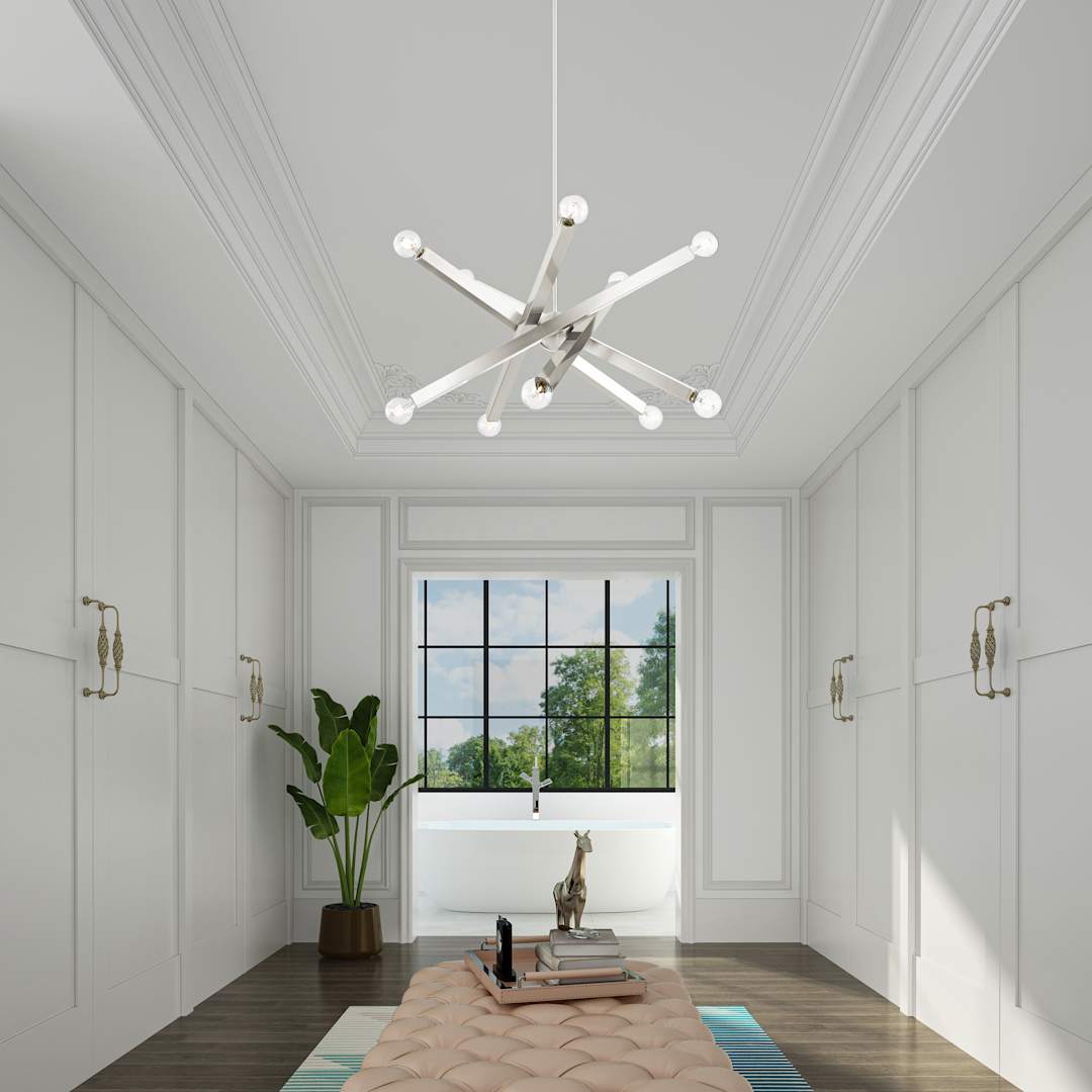 Solna 10 Light 34" Wide Abstract Sputnik Chandelier