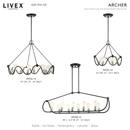 Archer 8 Light 36" Wide Ring Chandelier