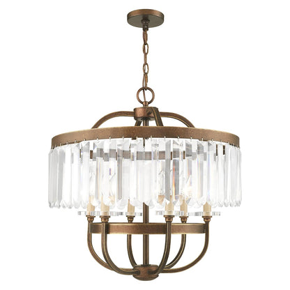 Ashton 6 Light 24" Wide Chandelier with Clear Crystal Diffusers and Accents