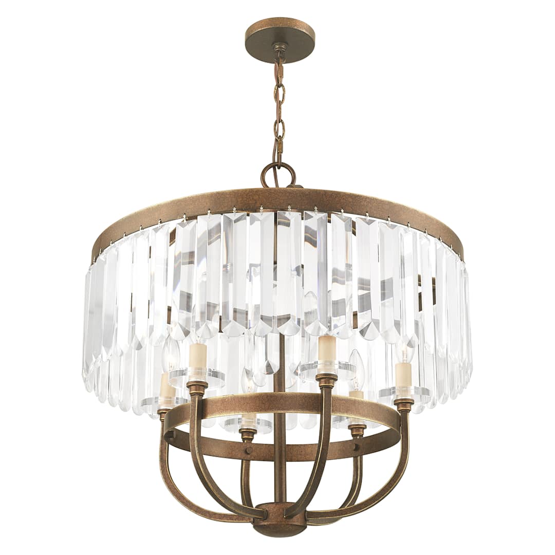 Ashton 6 Light 24" Wide Chandelier with Clear Crystal Diffusers and Accents