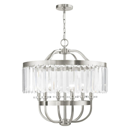 Ashton 6 Light 24" Wide Chandelier with Clear Crystal Diffusers and Accents