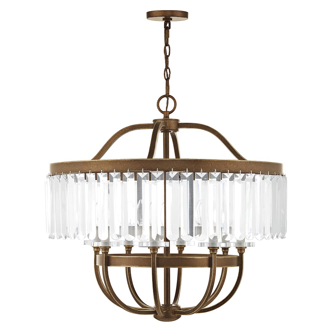 Ashton 8 Light 1 Tier Crystal Chandelier