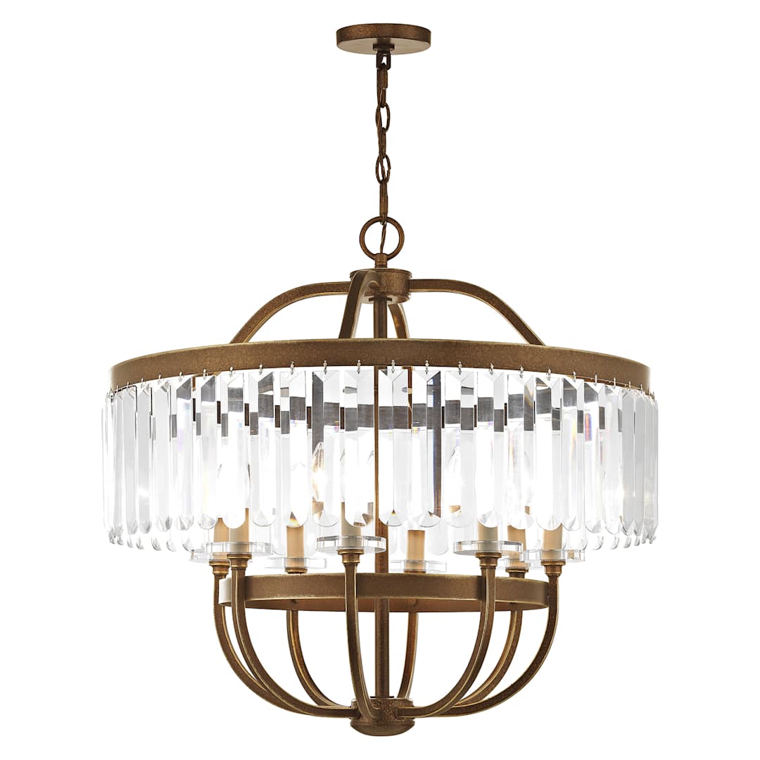 Ashton 8 Light 1 Tier Crystal Chandelier