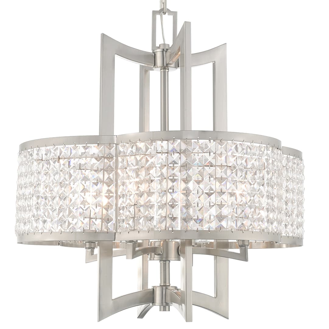 Grammercy 4 Light 22" Wide Single Chandelier with Clear Crystal Diffusers