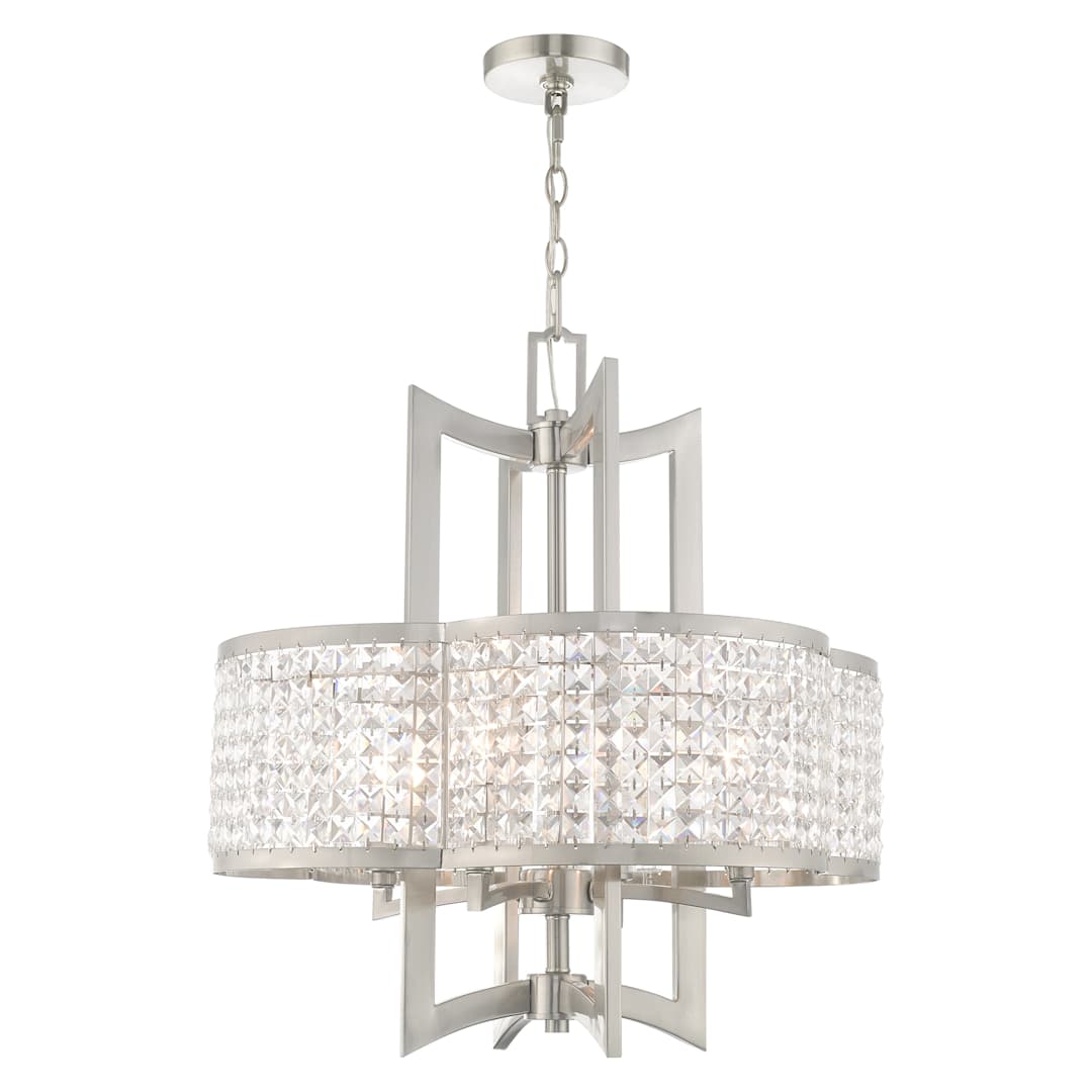 Grammercy 4 Light 22" Wide Single Chandelier with Clear Crystal Diffusers