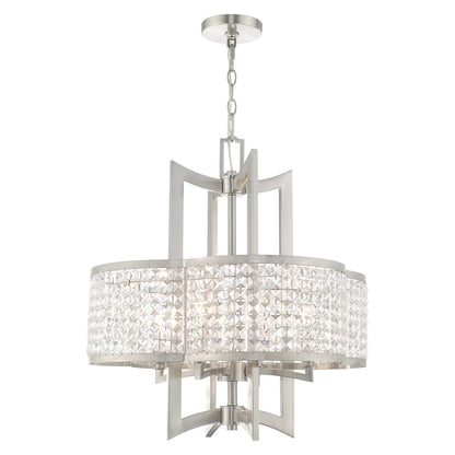 Grammercy 4 Light 22" Wide Single Chandelier with Clear Crystal Diffusers