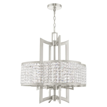 Grammercy 4 Light 22" Wide Single Chandelier with Clear Crystal Diffusers