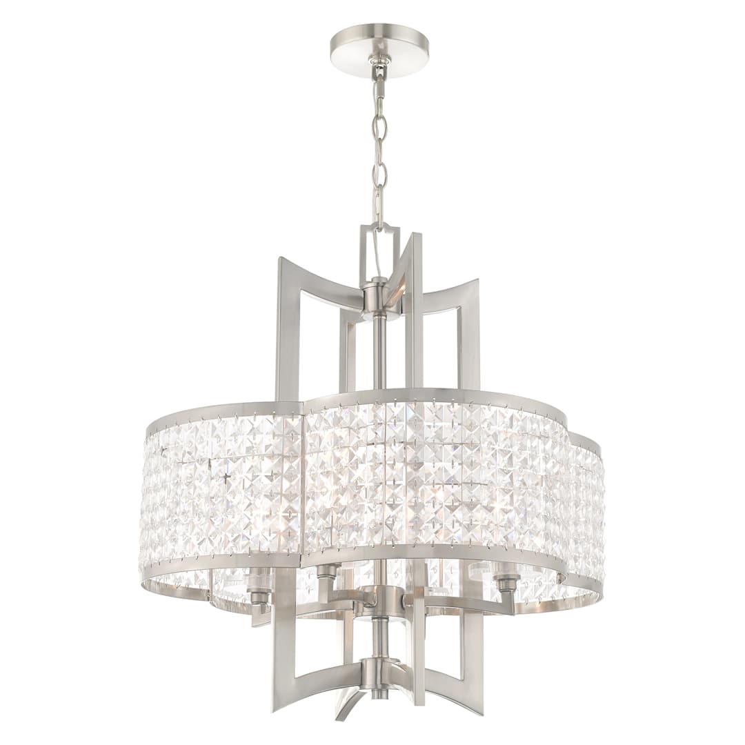 Grammercy 4 Light 22" Wide Single Chandelier with Clear Crystal Diffusers