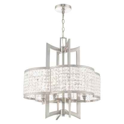 Grammercy 4 Light 22" Wide Single Chandelier with Clear Crystal Diffusers
