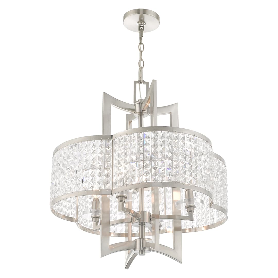 Grammercy 4 Light 22" Wide Single Chandelier with Clear Crystal Diffusers
