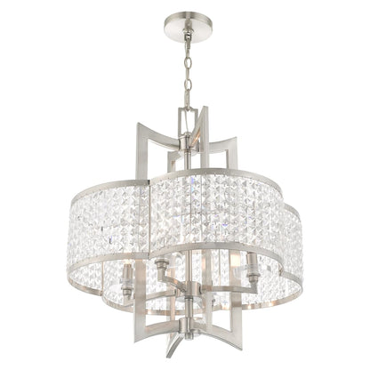 Grammercy 4 Light 22" Wide Single Chandelier with Clear Crystal Diffusers